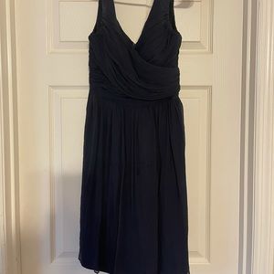 J. Crew Newport Navy Chiffon Bridesmaid Dress Size 0